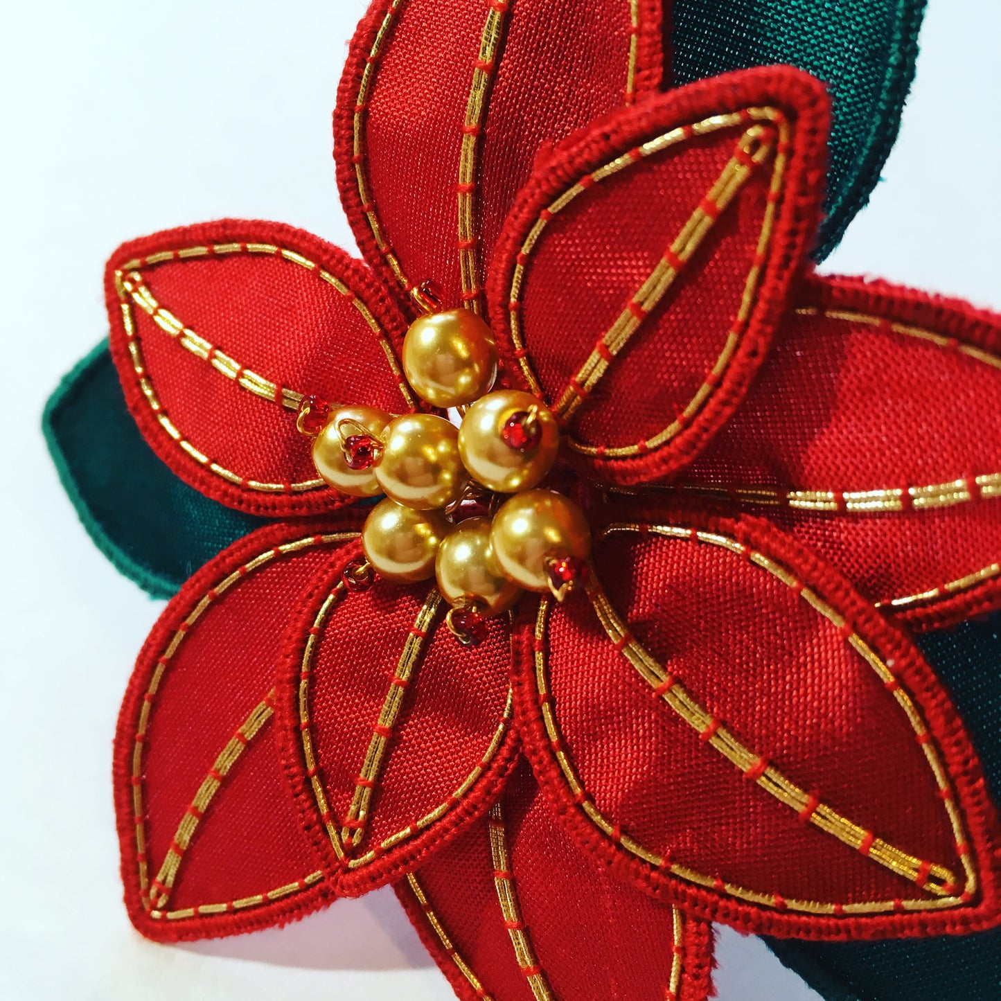 'Poinsettia' Stumpwork Embroidery Kit
