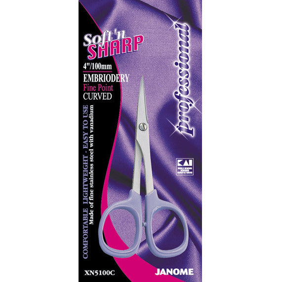 Janome Fine Tip Embroidery Scissors - Straight