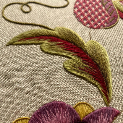 Jacobean crewelwork monthly online class on Sundays (starts September 2023) - deposit