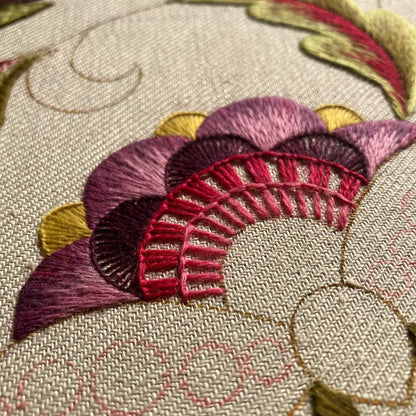 Jacobean crewelwork monthly online class (starts September 2023) - deposit