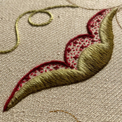 Jacobean crewelwork monthly online class (starts September 2023) - deposit