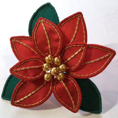 'Poinsettia' Stumpwork Embroidery Kit