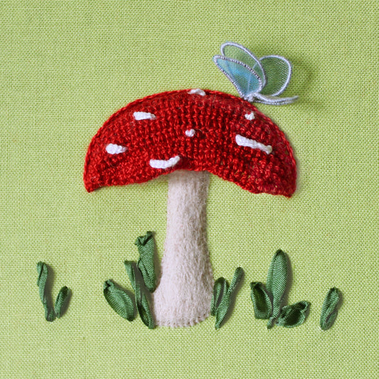 'Mushroom' Stumpwork Embroidery Pattern