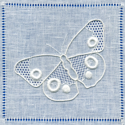 'Peacock Butterfly' Whitework Embroidery Kit